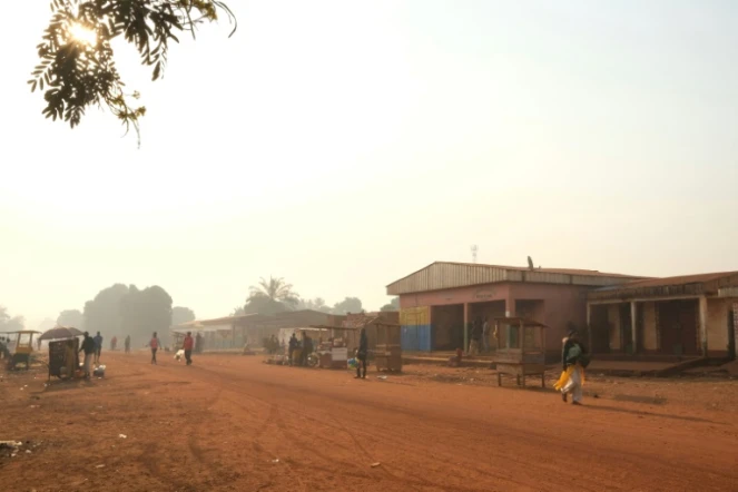 La rue principale de Bria, le 20 décembre 2019 en Centrafrique