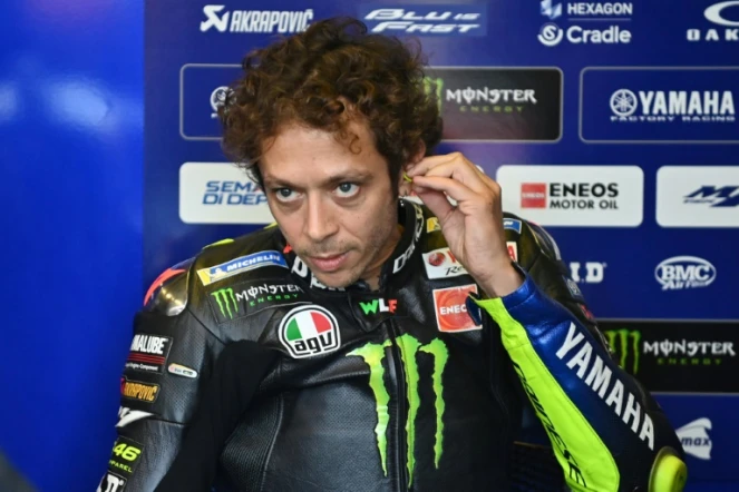 La légende de la moto Valentino Rossi, le 19 septembre 2020 à Misano en Italie