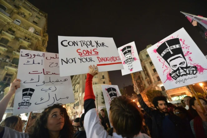 Rassemblement contre le harcèlement sexuel en Egypte, le 12 février 2013 au Caire