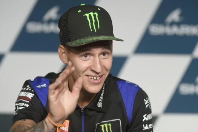 Le pilote français Fabio Quartararo en conférence de presse avant le GP de France de MotoGP, le 12 mai 2022 au Mans 
