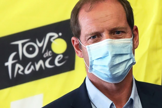 Le directeur du Tour de France Christian Prudhomme lors d'une conférence de presse, le 19 août 2020 à Nice