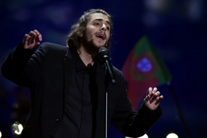 Salvador Sobral, représentant du Portugal, le 13 mai 2017 à Kiev pour la finale de l'Eurovision