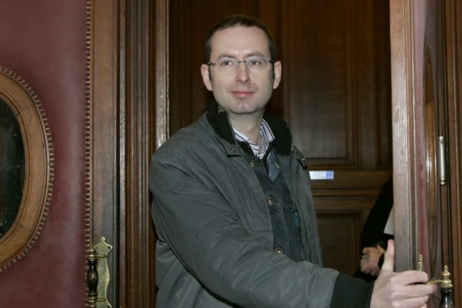 Christophe Grébert, conseiller municipal d'opposition (ex-Modem, sans étiquette aujourd'hui) de Puteaux, dans les Hauts-de-Seine, le 3 février 2006 au Palais de Justice de Paris