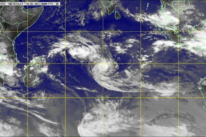 Le cyclone tropical Benilde (image satellite www.mtotec.com)