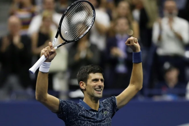 Novak Djokovic après sa victoire en finale de l'US Open, dimanche 9 septembre à New York.