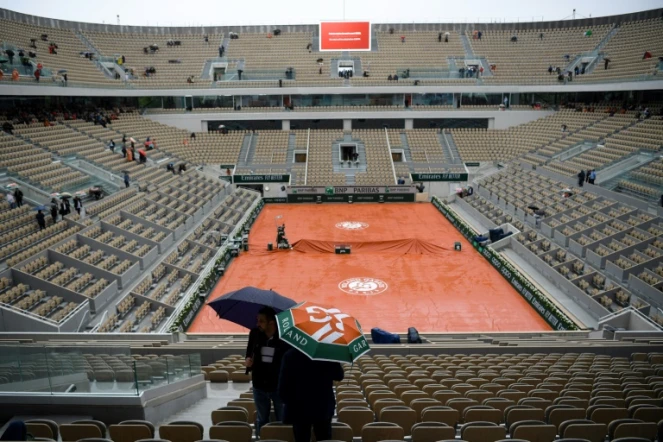 La pluie s'est invitée à Roland-Garros, obligeant les organisateurs à repousser au lendemain les quatre derniers quarts de finale, le 5 juin 2019