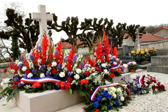 La tombe du général de Gaulle, le 9 novembre 2015 à Colombey-les-deux-Eglises (Haute-Marne), 