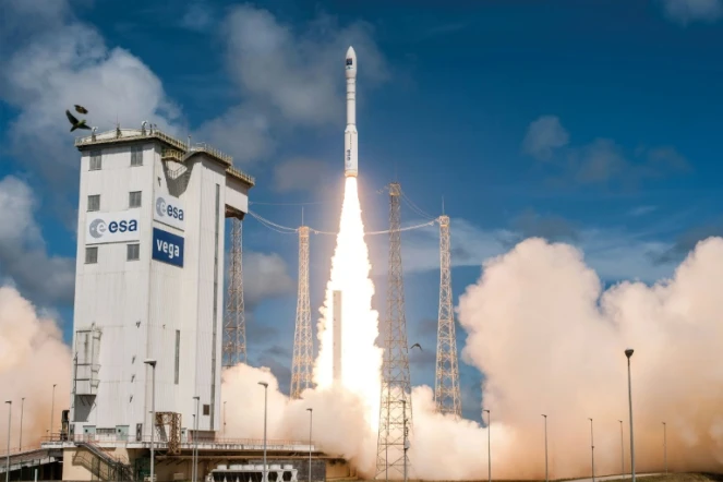 Décollage d'une fusée Vega, le 5 décembre 2016 à Kourou, en Guyane française