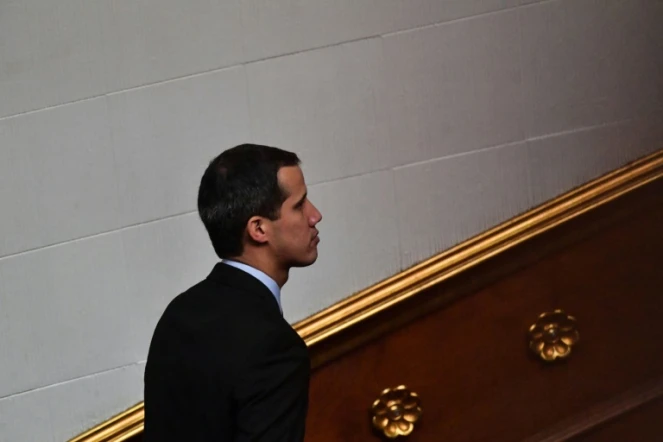 Le président autoproclamé du Venezuela Juan Guaido à l'Assemblée nationale, à Caracas le 29 janvier 2019