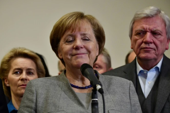 La chancelière allemande Angela Merkel après l'échec de discussions pour former un gouvernement, le 19 novembre 2017
