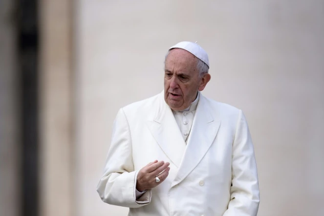 Le pape François, le 31 janvier 2018 place Saint-Pierre, au Vatican