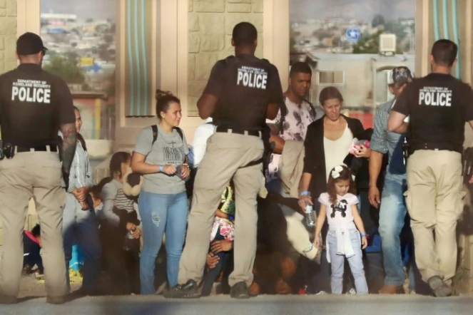 Des migrants après leur arrestation à la frontière sud des Etats-Unis en juin 2019