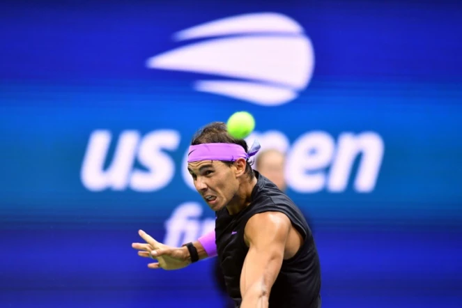 L'Espagnol Rafael Nadal contre le Russe Daniil Medvedev en finale de l'US Open, le 8 septembre 2019 à New York  