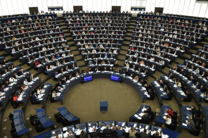Le Parlement européen vote en session plénière à Strasbourg (France), le 12 septembre 2018