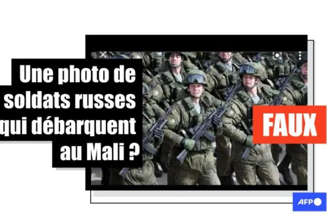   Non, cette photo ne montre pas des soldats russes au Mali