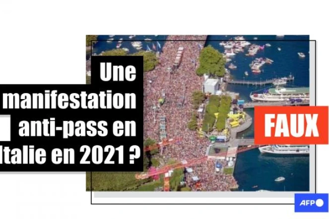   Ces images montrent ne montrent pas une manifestation en Italie en 2021 mais un festival à Zurich en 2018