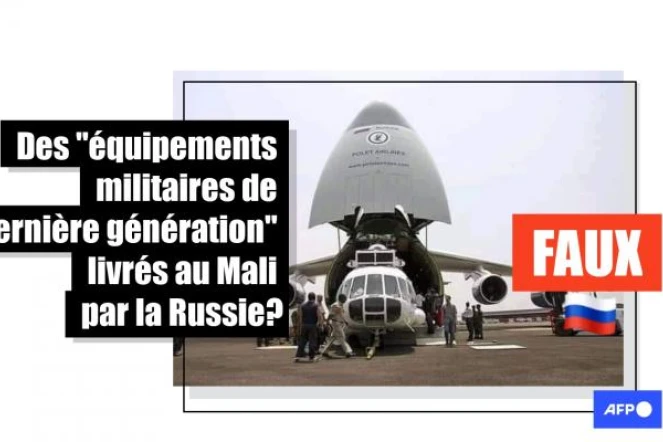   Non, cette photo ne montre pas des "tonnes d'équipements militaires" russes tout juste livrées au Mali