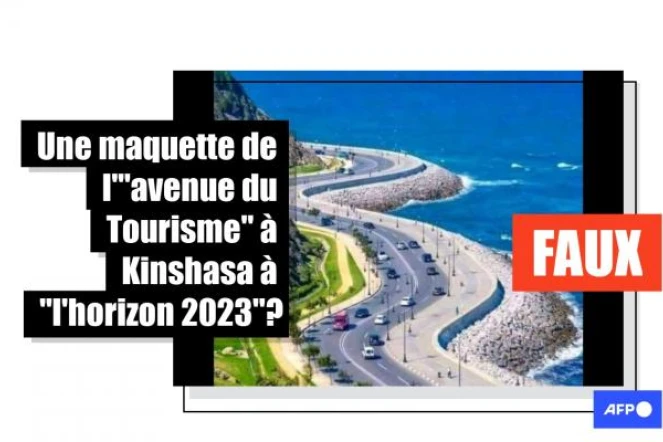   Non, cette photo ne montre pas "l'avenue du Tourisme" à Kinshasa "à l'horizon 2023"