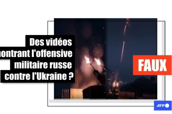  Ces images ne montrent pas l'attaque russe contre l'Ukraine: il s'agit d'extraits de jeux vidéos