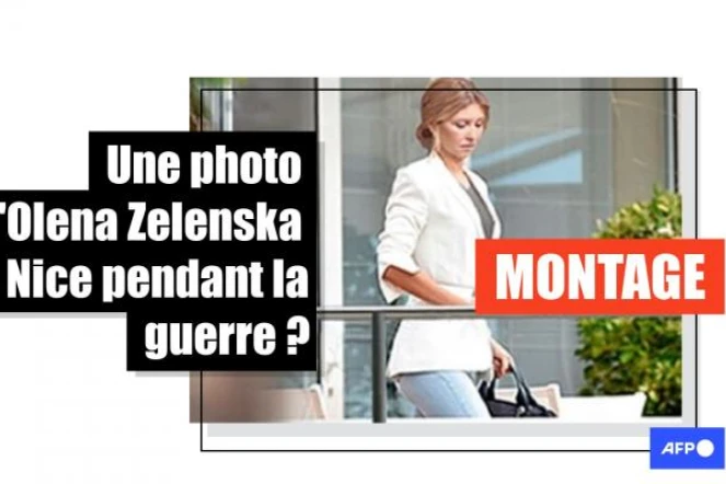   Non, cette photo ne montre pas la femme de Volodymyr Zelensky à Nice après avoir fui l'Ukraine