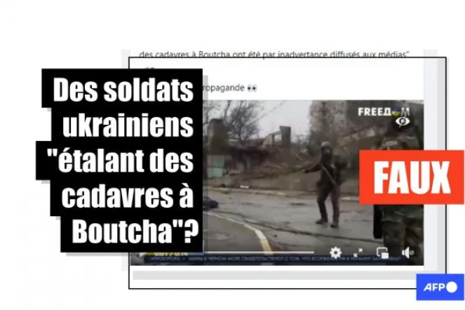   Non, cette vidéo ne montre pas des soldats ukrainiens "étalant des cadavres à Boutcha"