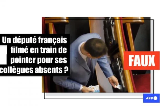   Non, cette vidéo ne montre pas un député français pointant pour ses collègues absents