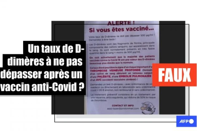   Attention à cette affiche sur les vaccins anti-Covid et les thromboses