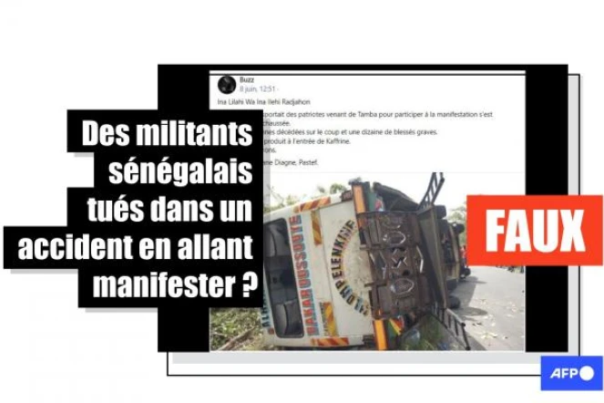   Non, des militants de l&rsquo;opposition au Sénégal n'ont pas été tués dans un accident de bus