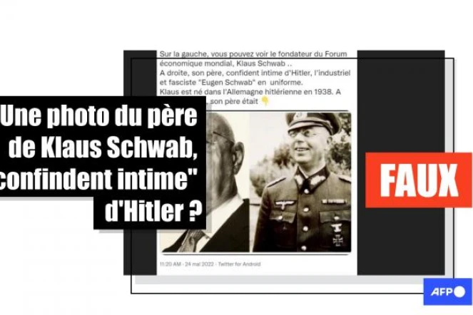   Cette photo ne montre pas le père du fondateur du Forum économique mondial, qui n'était pas non plus le "confident intime" d'Hitler