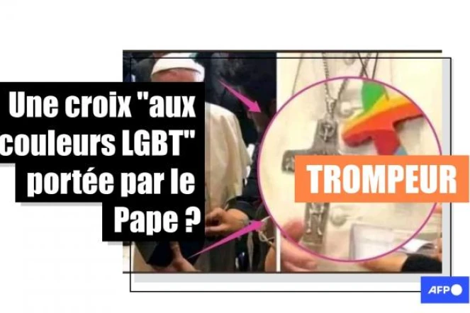   Sur les réseaux ivoiriens, une croix portée par le Pape prise par erreur pour un symbole LGBT+