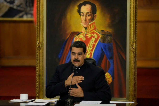 Le président vénézuélien Nicolas Maduro, le 17 octobre 2017 à Caracas
