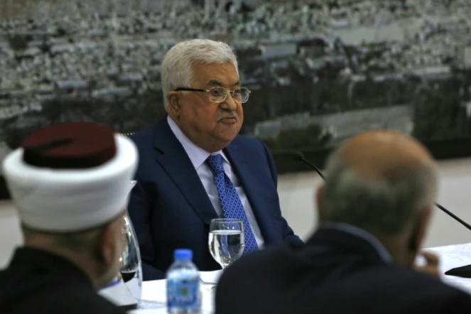 Le président palestinien Mahmoud Abbas à Ramallah en Cisjordanie, le 14 mai 2018