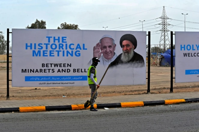 La ville irakienne de Najaf a préparé l'arrivée du pape François le 6 mars 2021