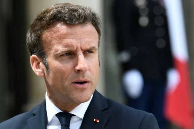 Le président français Emmanuel Macron au palais présidentiel de l'Élysée à Paris, le 7 juin 2022