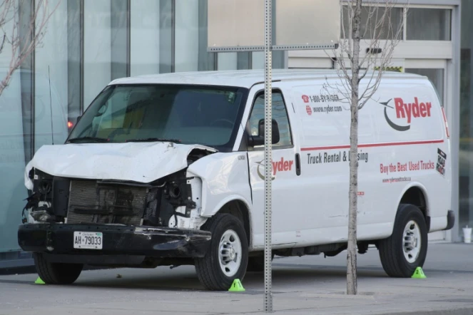 La camionnette qui a renversé et tué plusieurs piétons à Toronto le 23 avril 2018