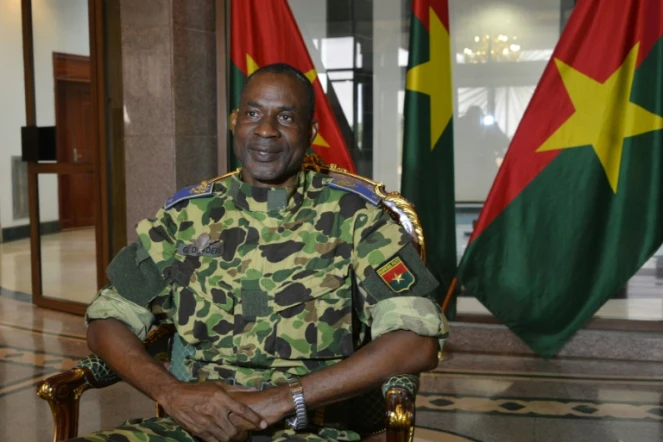 Le général Gilbert Diendéré, à la tête des putschistes, au palais présidentiel, le 17 septembre 2015 à Ouagadougou, au Burkina Faso