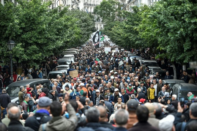 Rassemblement monstre dans le centre d'Alger, le 17 décembre 2019, contre le président récemment élu 