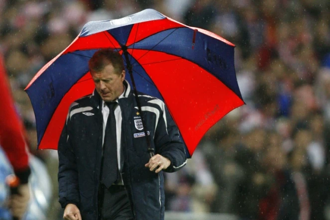 La déception de Steve McClaren, éliminé avec la sélection de l'Angleterre par la Croatie à Wembley, le 21 novembre 2007 
