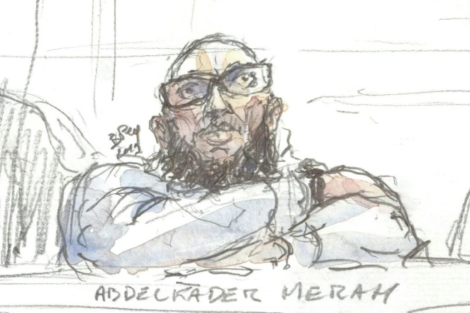 Abdelkader Merah, au premier jour de son procès en appel devant la cour d'assises spéciale de Paris, le 25 mars 2019
