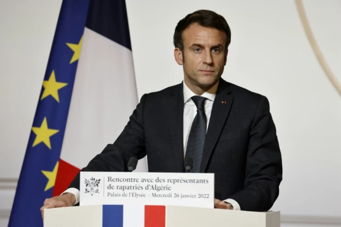Le président Emmanuel Macron le 26 janvier 2022 à Paris 