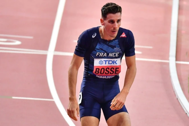 Le Français Pierre-Ambroise Bosse tenant du titre, éliminé au 800 m en demi-finale des Mondiaux de Doha le 29 septembre 2019