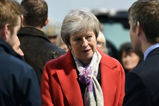 La Première ministre britannique Theresa May le 27 novembre 2018 à Powys au Pays de Galles