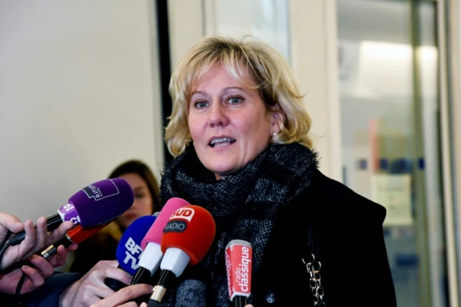 Nadine Morano au siège du parti Les Républicains le 29 novembre 2016 à Paris