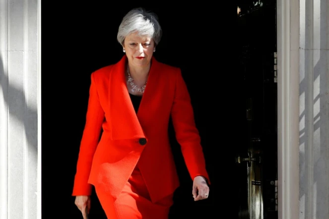La Première ministre britannique Theresa May lors de l'annonce de sa démission, le 24 mai 2019 à Londres