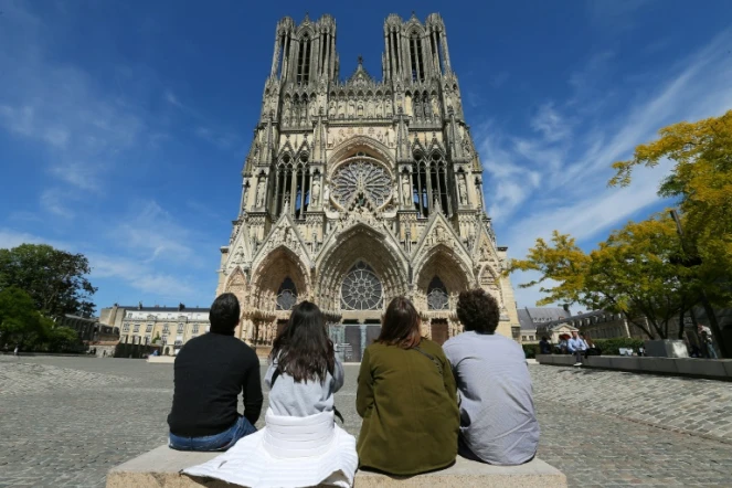 La cathédrale Notre-Dame de Reims le 16 mai 2020 