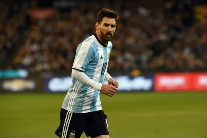 La star argentine Lionel Messi lors du match amical face au Brésil, le 9 juin 2017 à Melbourne