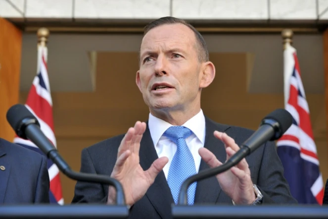 Le Premier ministre australien Tony Abbott à Canberra le 9 septembre 2015
