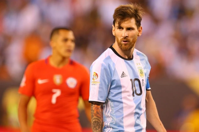 Lionel Messi lors d'un match contre le Chili au MetLife Stadium de Rutherford (Etats-Unis) le 26 juin 2016