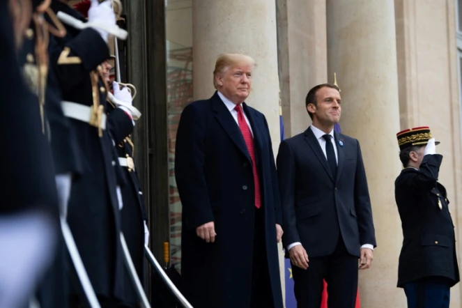 Donald Trump et Emmanuel Macron le 10 novembre 2018 à l'Elysée