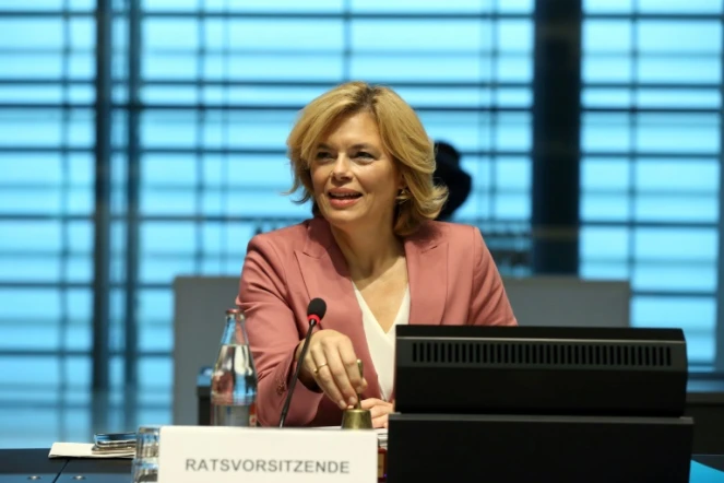 La ministre allemande de l'Agriculture Julia  Klöckner à une réunion des ministres de l'Agriculture européens à Luxembourg le 19 octobre 2020